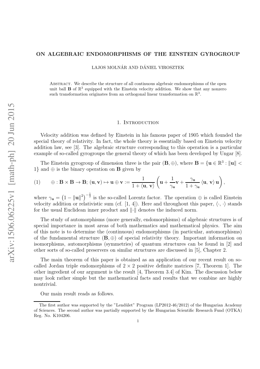 research paper of albert einstein