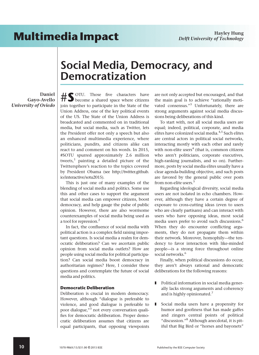 essay on digital democracy social media and political participation