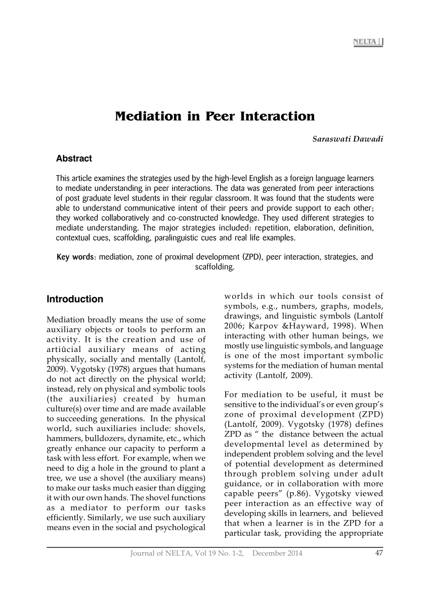 peer mediation essay