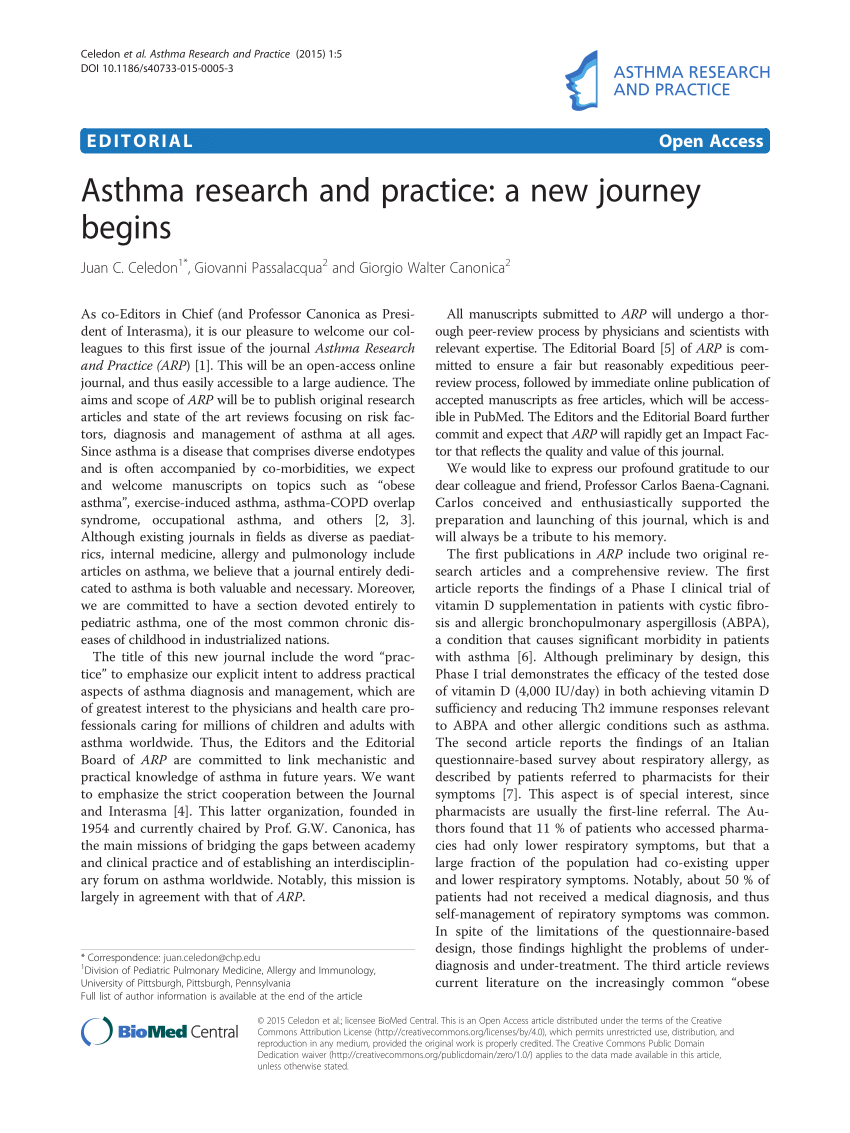 asthma research paper pdf