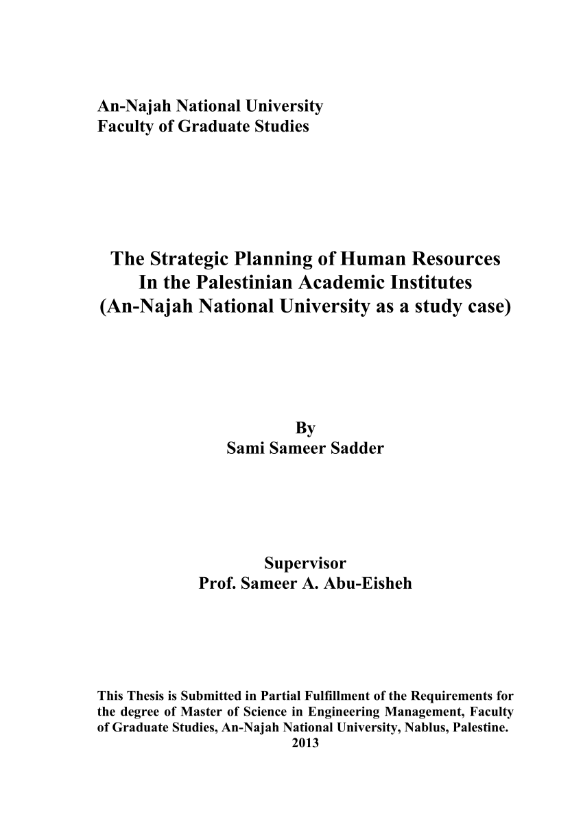 human resources master thesis
