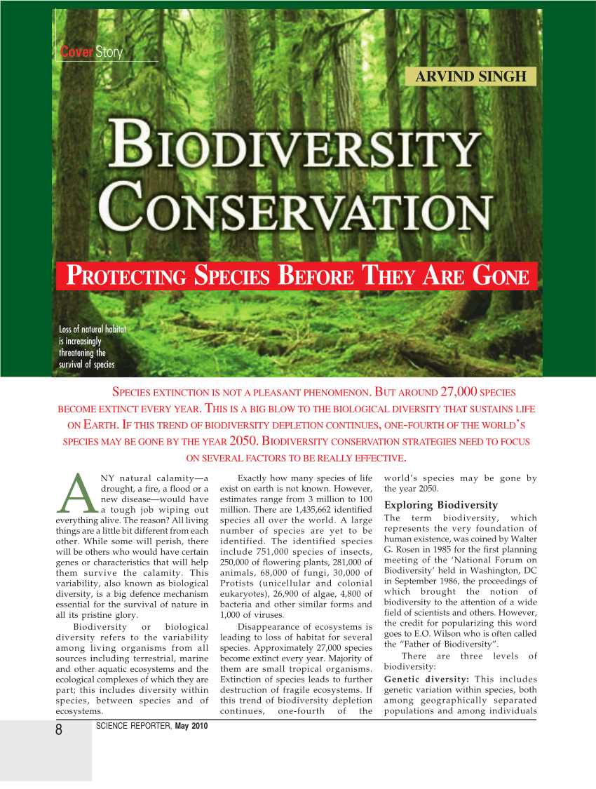 biodiversity research articles