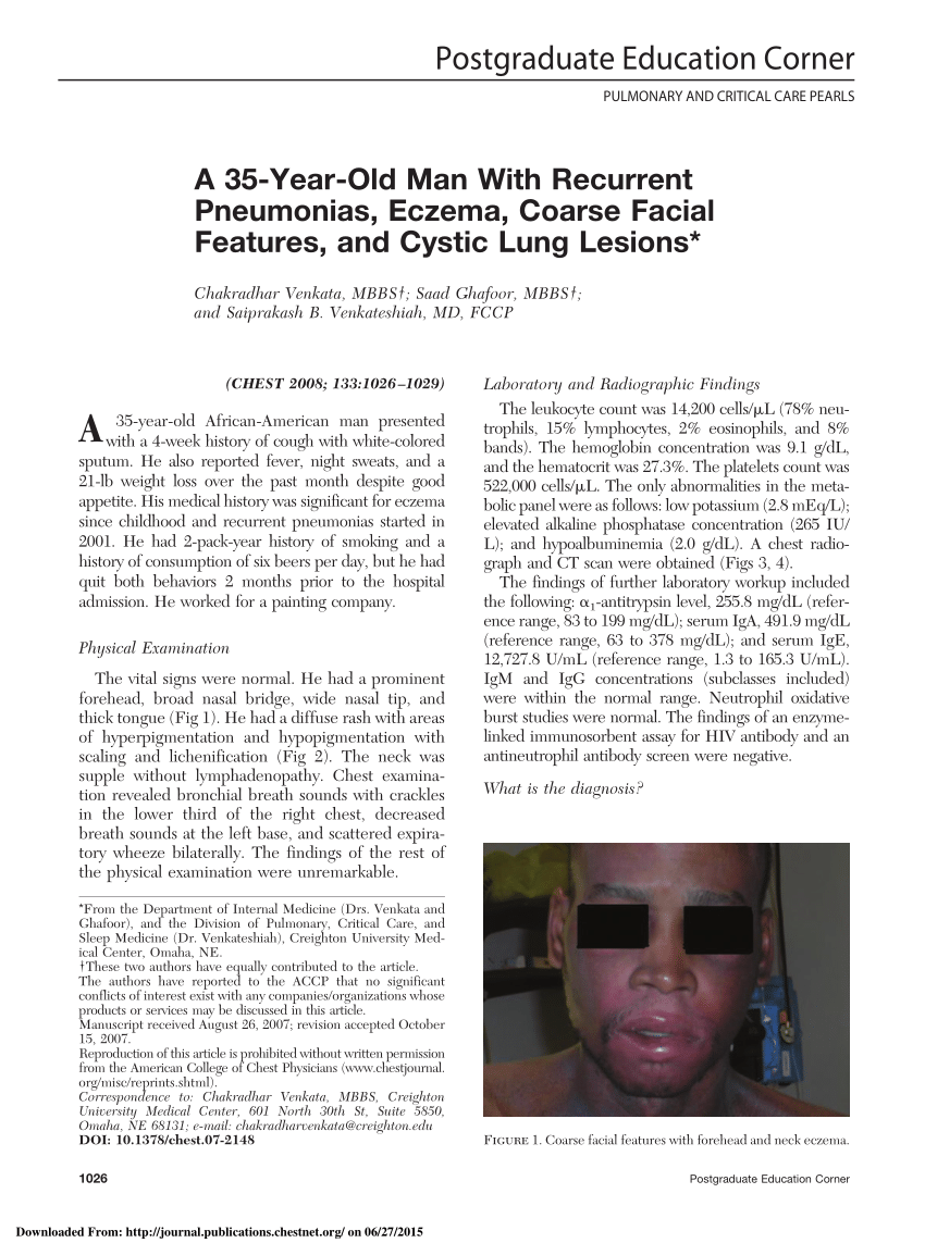 (PDF) A case of Hyper Immunoglobulin E (HIES) in a 35 year old African