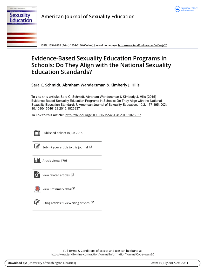 sexuality education research report
