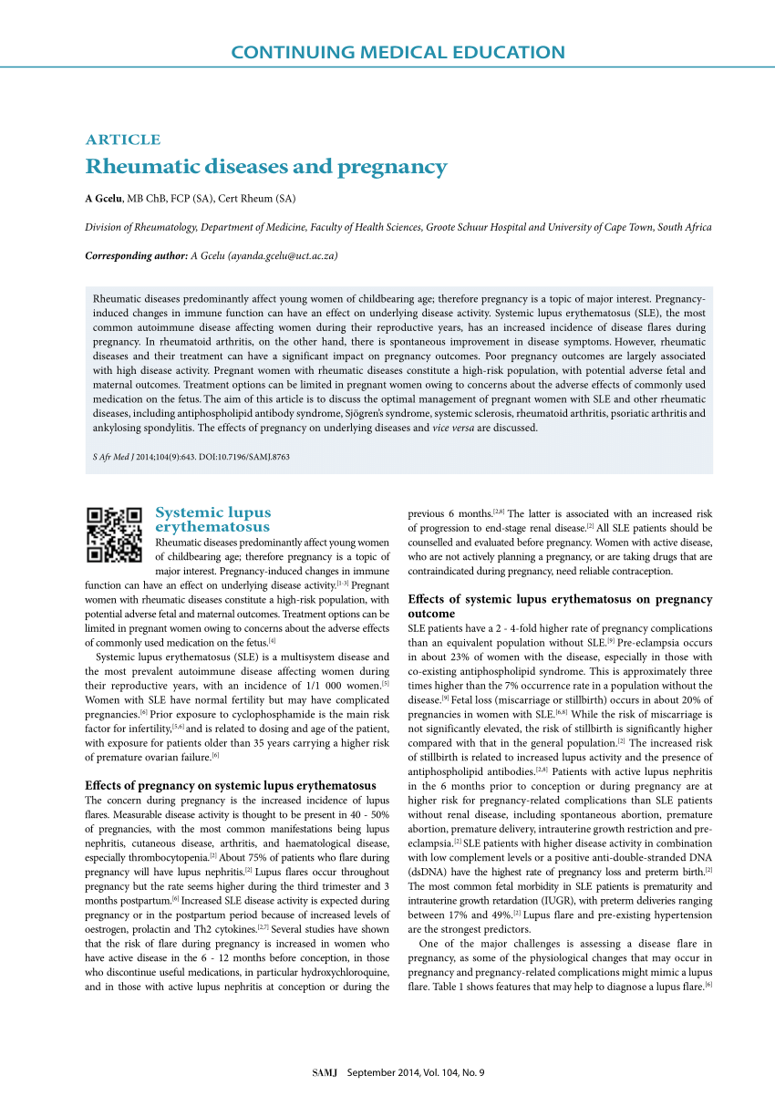 Pre-pregnancy aspects relevant for patients with known systemic lupus