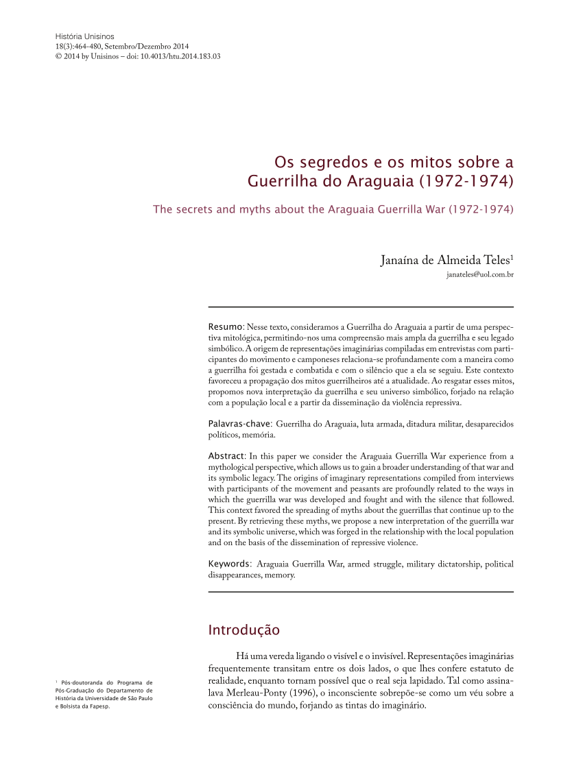 PDF) A GRANDE ESPERANÇA: POLÍTICA AGRÁRIA NA CANÇÃO SERTANEJA DURANTE A  DITADURA MILITAR (1964-1985)