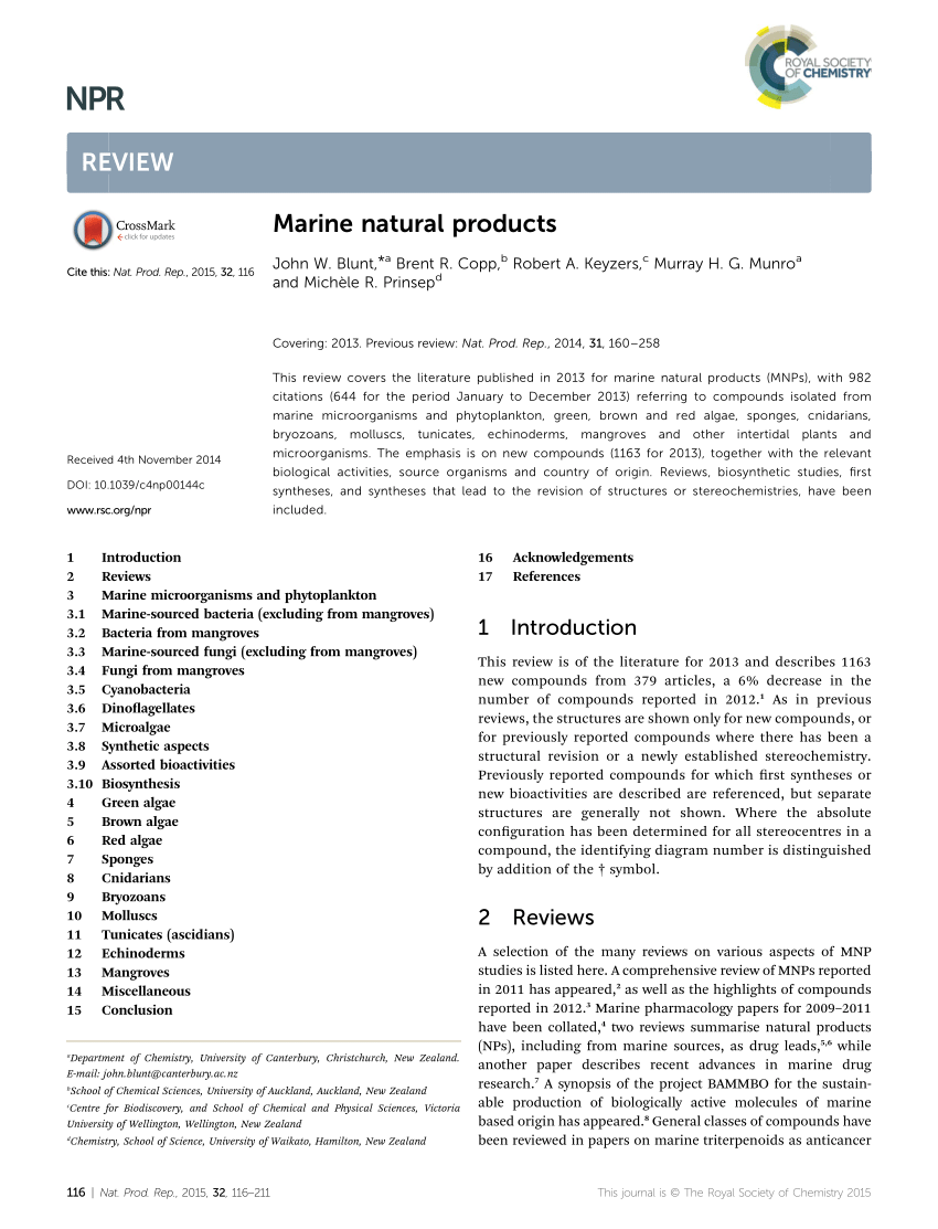 PDF) Marine Natural Products