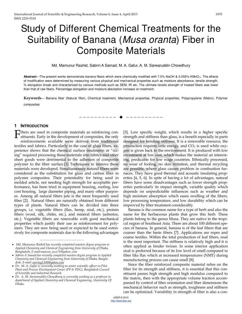 Analysis of Water Absorption of Different Natural Fibers