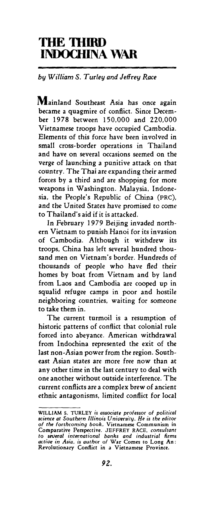 (PDF) The Third Indochina War