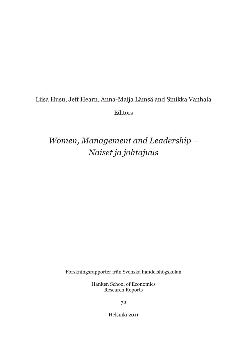PDF) Women, Management and Leadership kuva