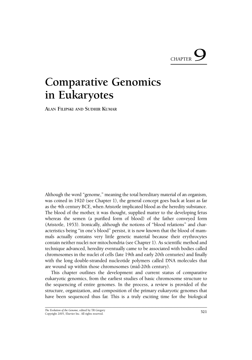 research paper on comparative genomics