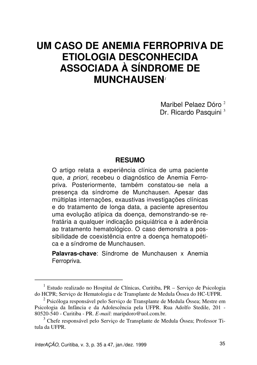 PDF) Relato de caso: apresentação cliníca atípica da deficiência