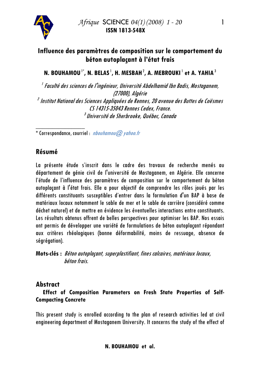 PDF) Influence des éthers de cellulose sur la perméabilité des pâtes de  ciment à l'état frais