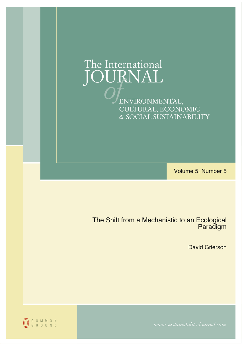 Pdf The Shift From A Mechanistic To An Ecological Paradigm