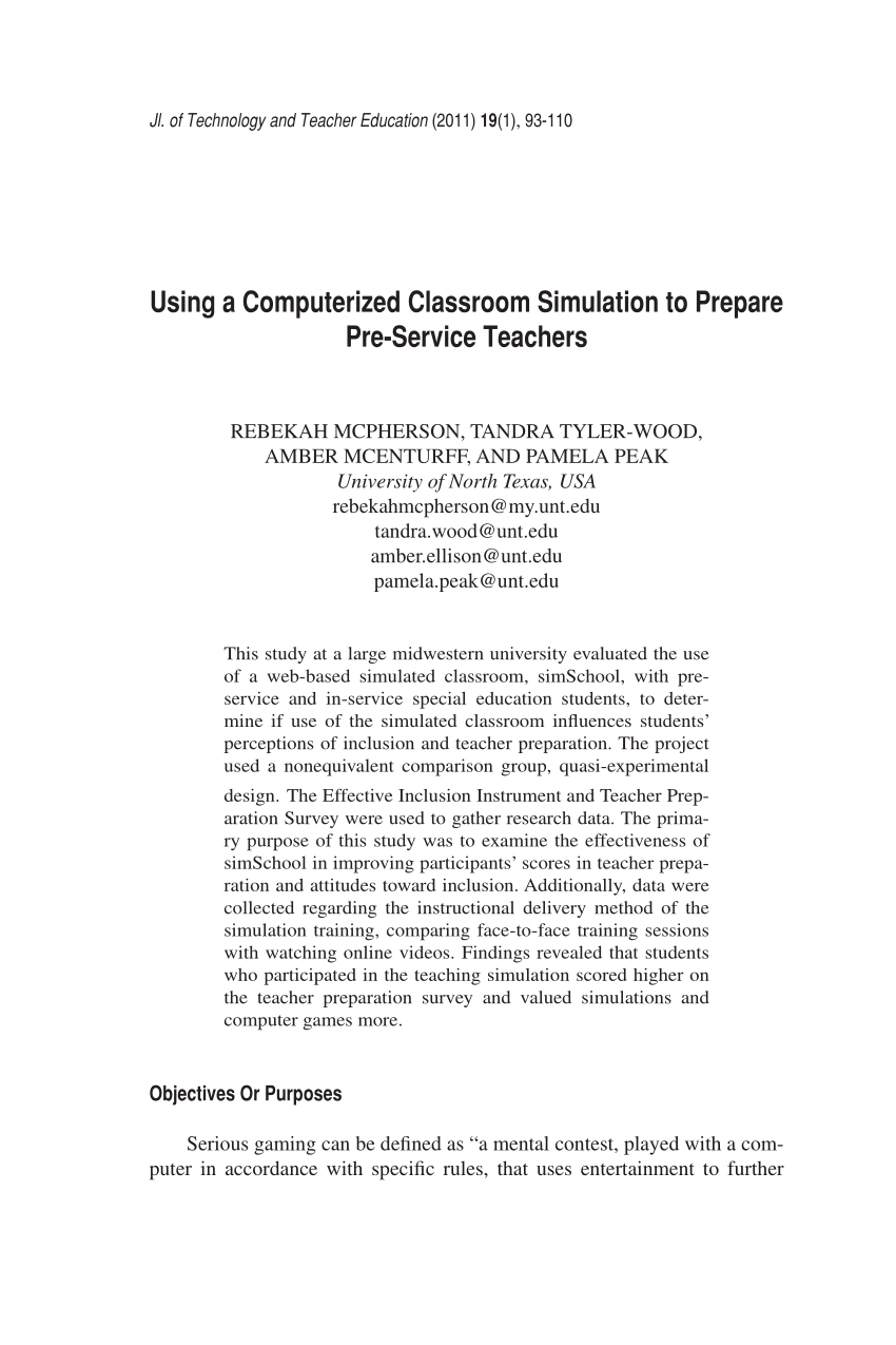 Using classroom simulators to transform teacher preparation