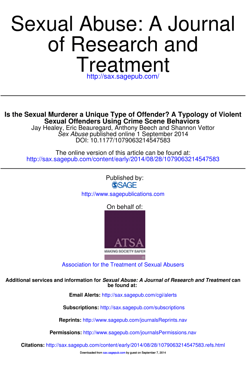 PDF) Unique type of offender Sexual Abuse