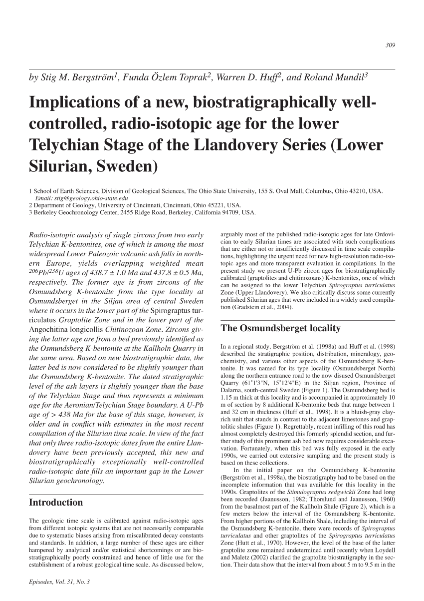 Pdf Implications Of A New Biostratigraphically Well Controlled