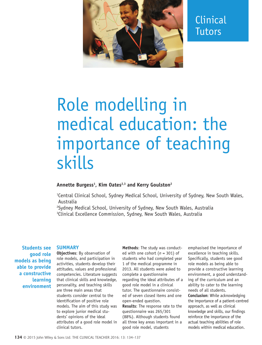 medical education in role
