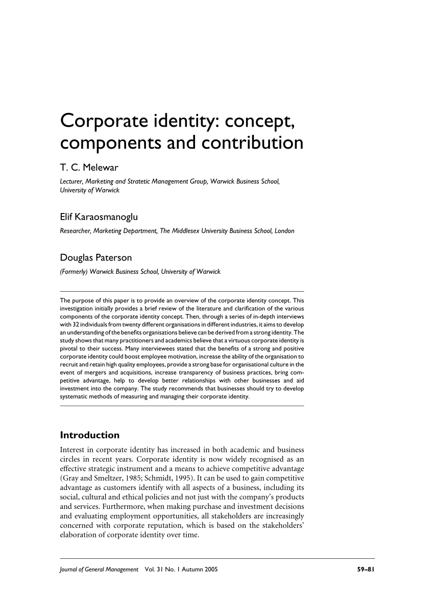 phd thesis on corporate identity