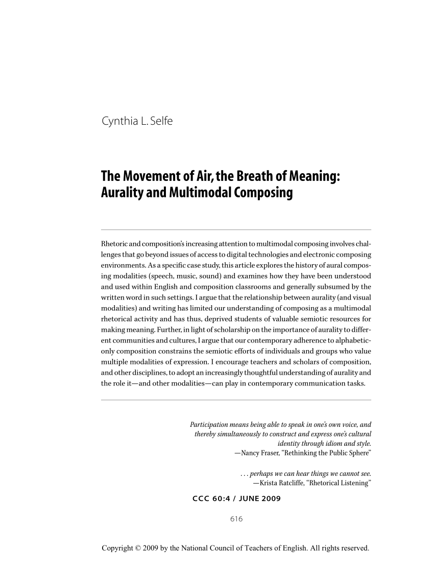 PDF) The Movement of Air, the Breath of Meaning: Aurality and ...