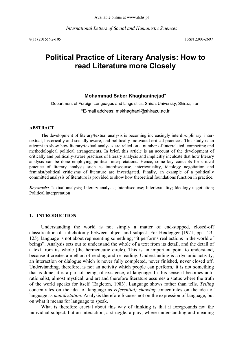 political analysis paper