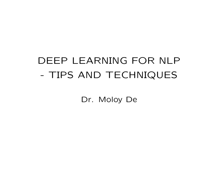 deep learning for nlp