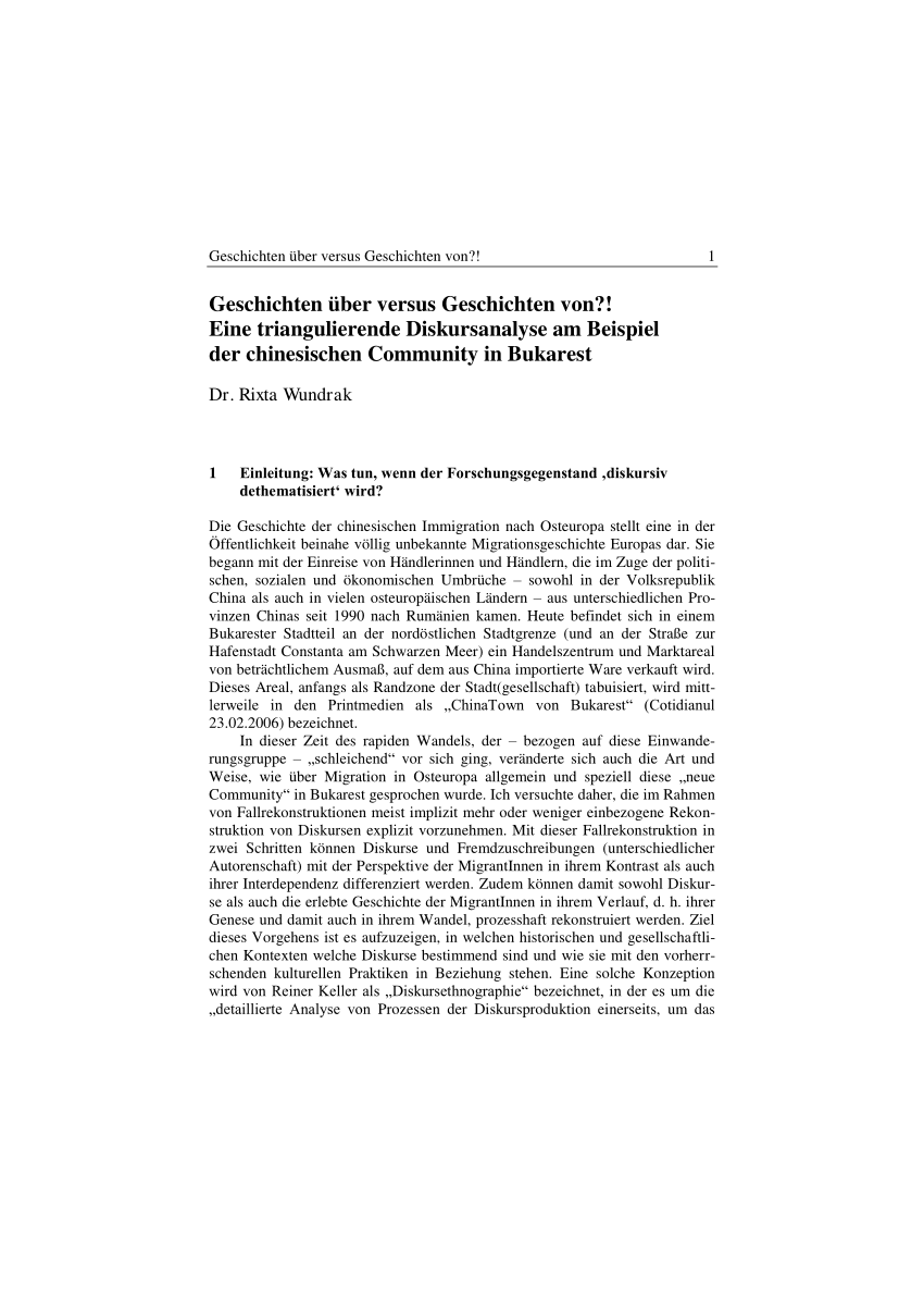 PDF Geschichten über versus Geschichten von Geschichten über versus Geschichten von Eine triangulierende Diskursanalyse am Beispiel der chinesischen