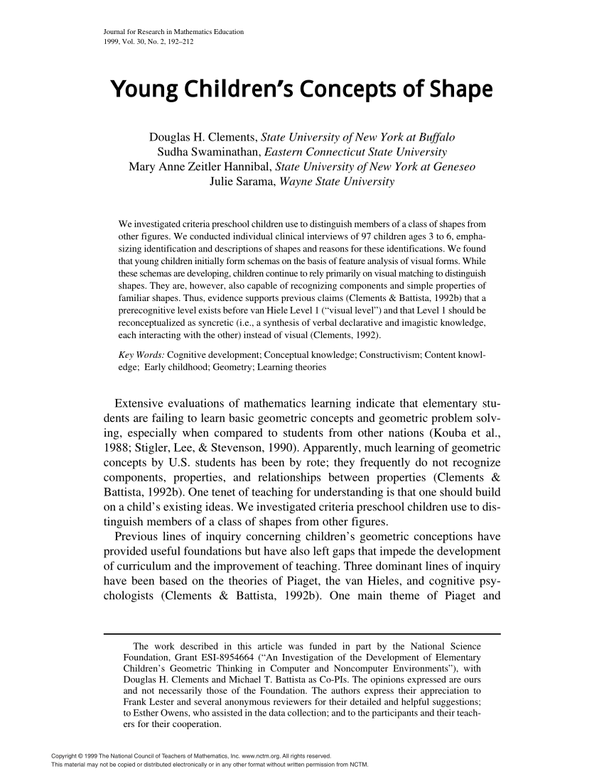 PDF Young children s concepts of shape