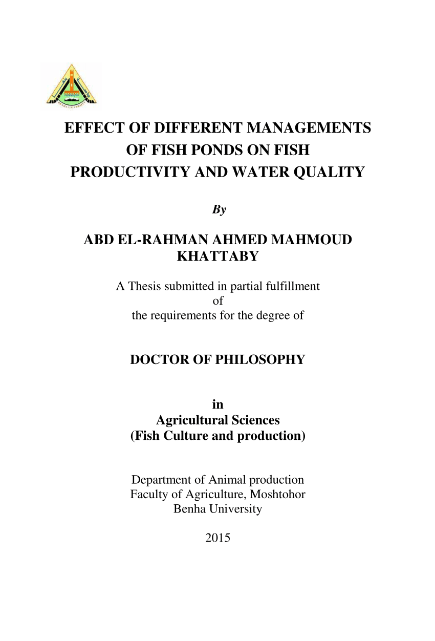 agricultural thesis titles