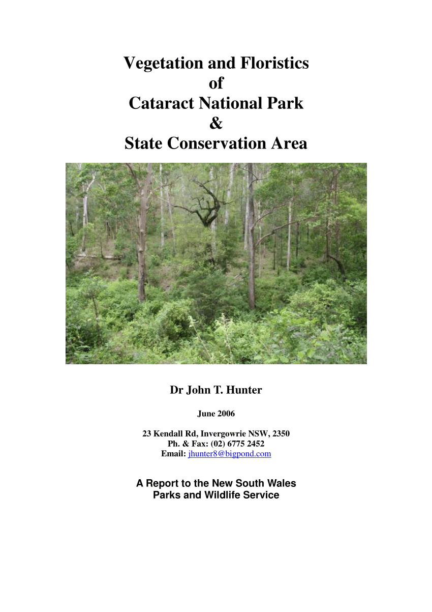 PDF) Vegetation and flora of Catarac National Park