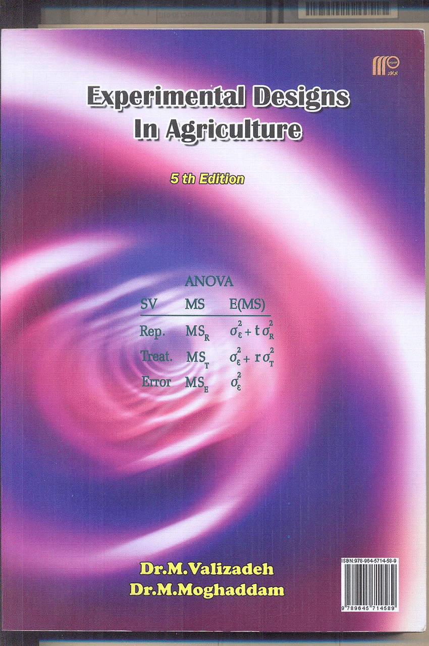 (PDF) Experimental Designs In Agriculture (5th Edition)