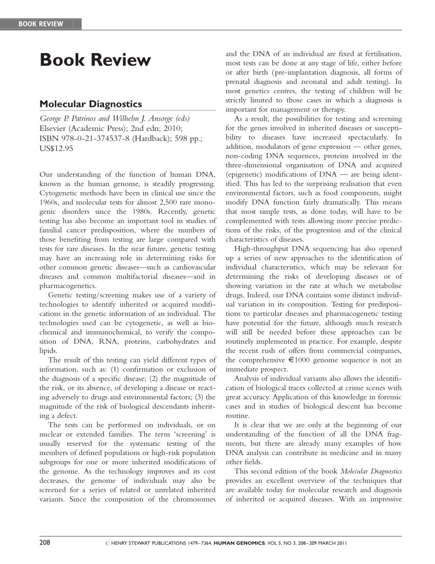 molecular diagnostics pdf