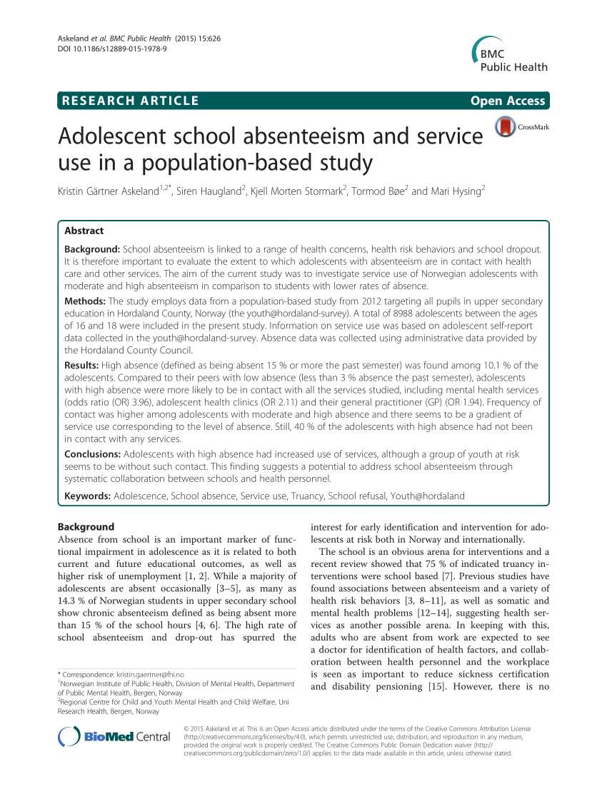 research thesis on absenteeism