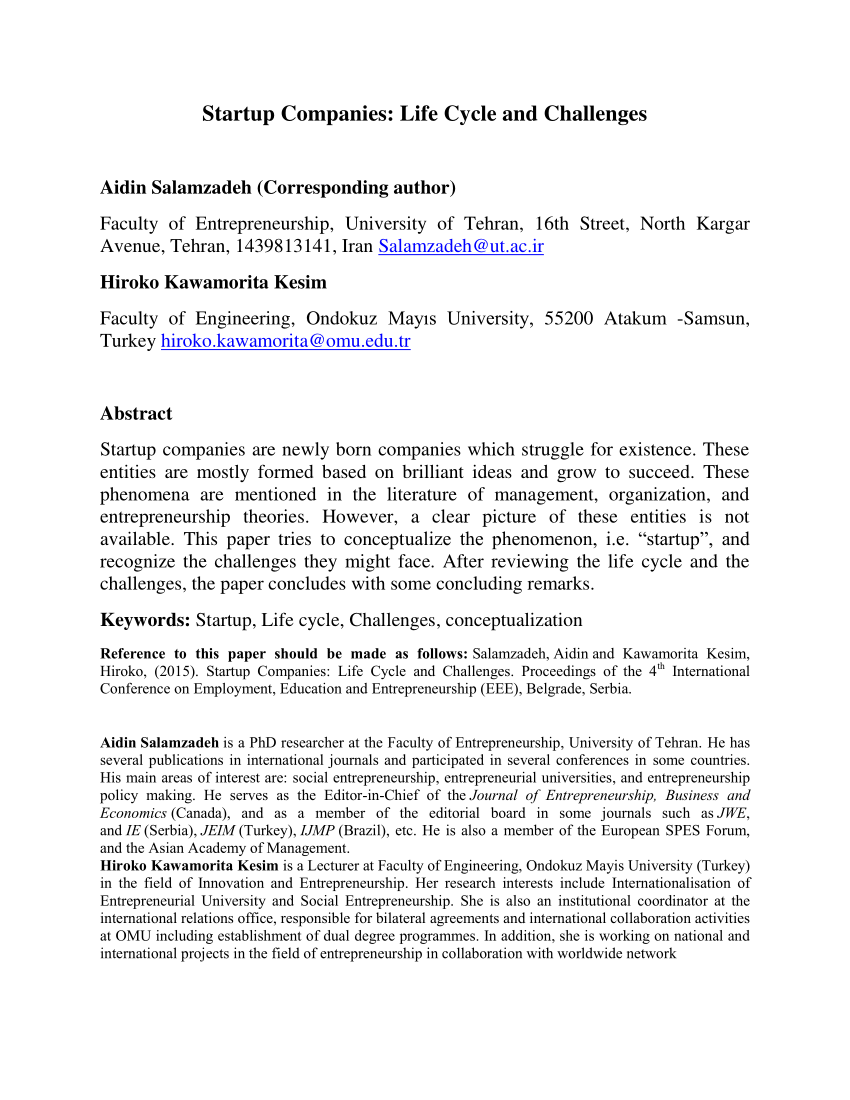 research paper on startups pdf