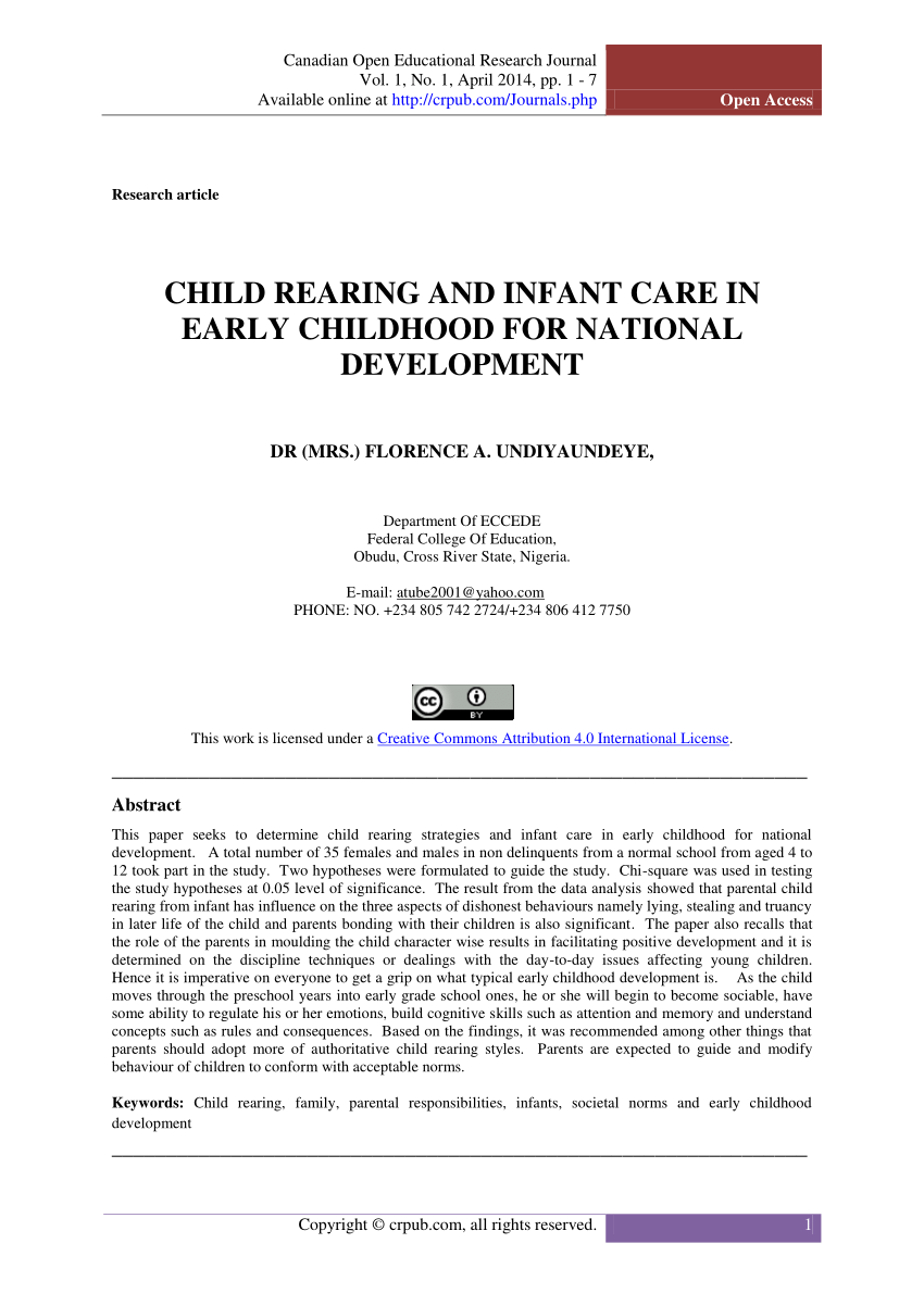 research paper for child rearing
