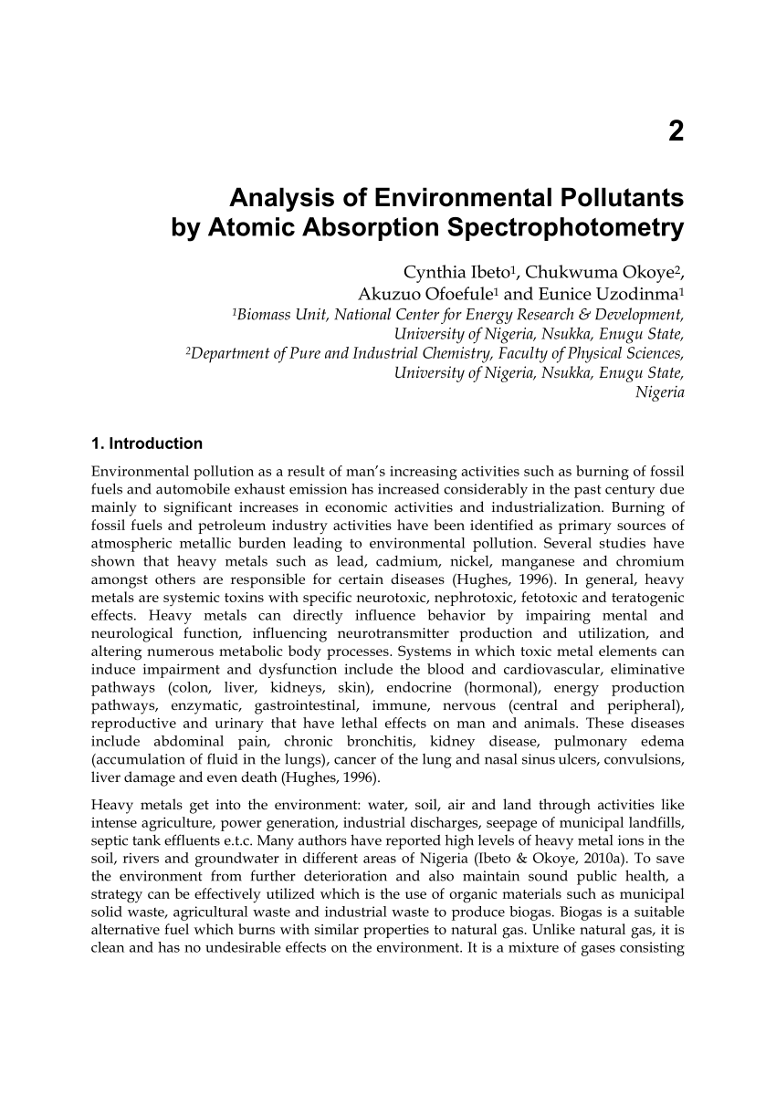 effects of childhood exposure to environmental pollutants research paper
