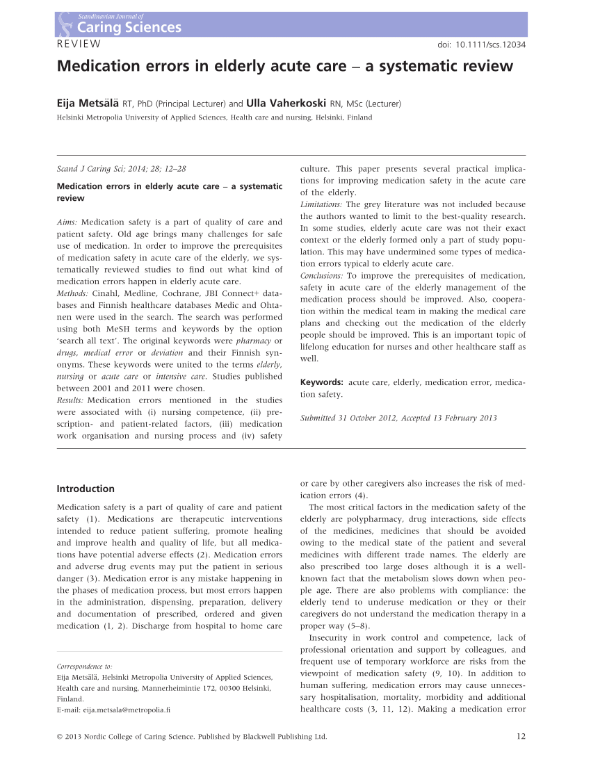 thesis on medication errors
