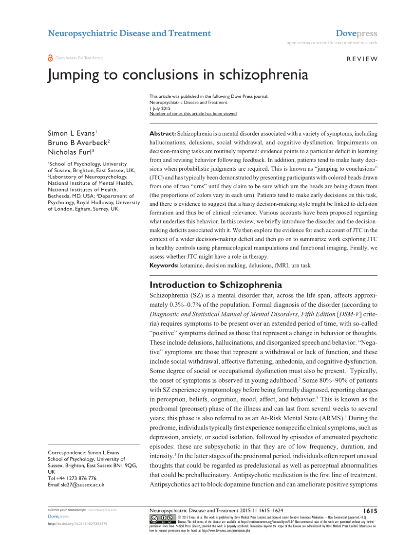 research paper topics on schizophrenia