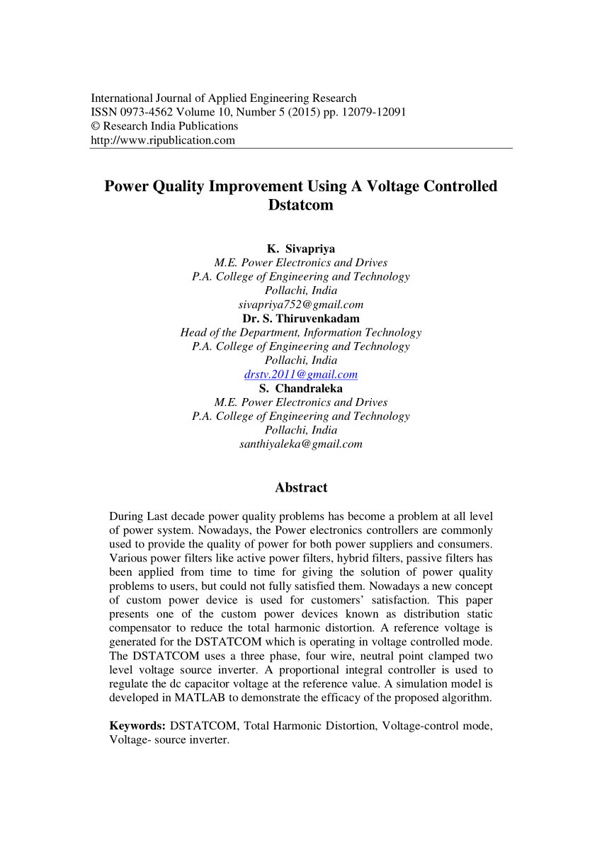 thesis on power quality improvement