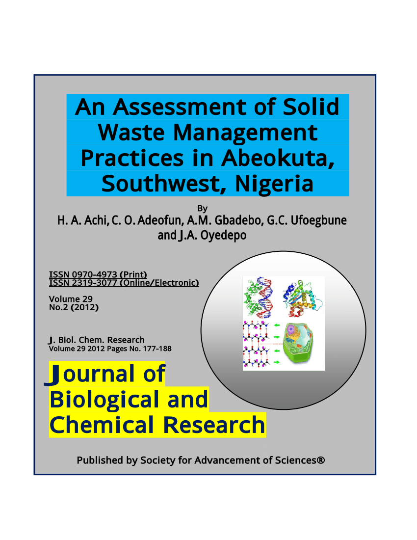 assessment of solid waste management pdf