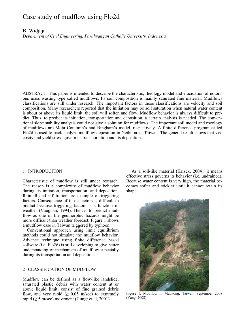 mudflow case study geography