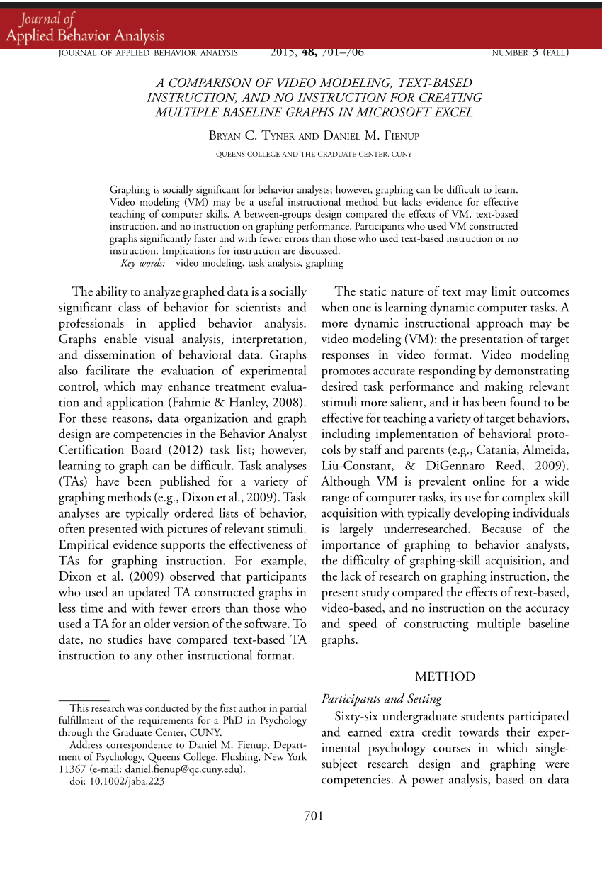 (PDF) A comparison of video modeling, text-based instruction, and no