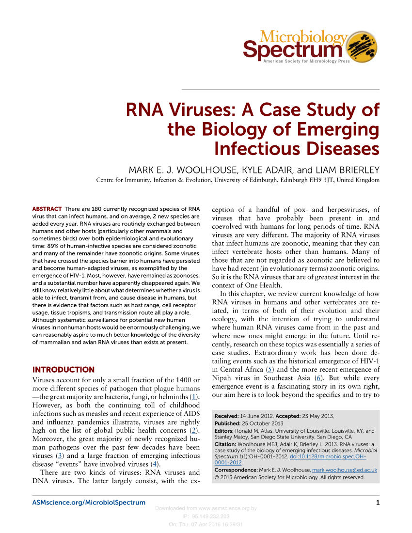 viruses case study example