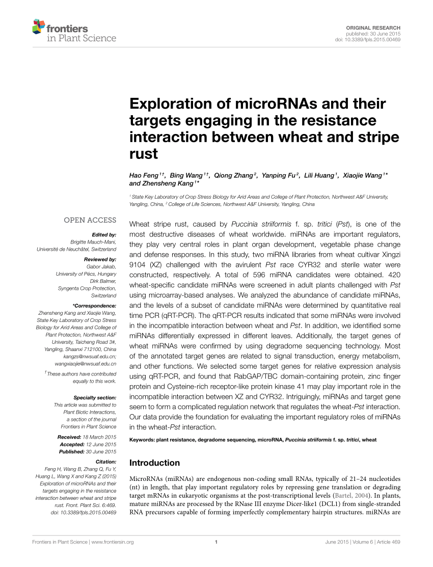 PDF) Exploration of microRNAs and their targets engaging in the 