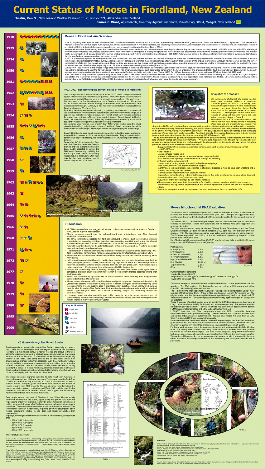 Pdf Current Status Of Moose In Fiordland New Zealand