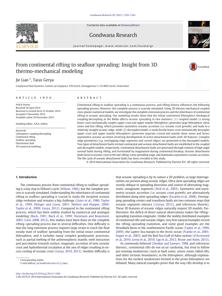 Pdf From Continental Rifting To Seafloor Spreading Insight