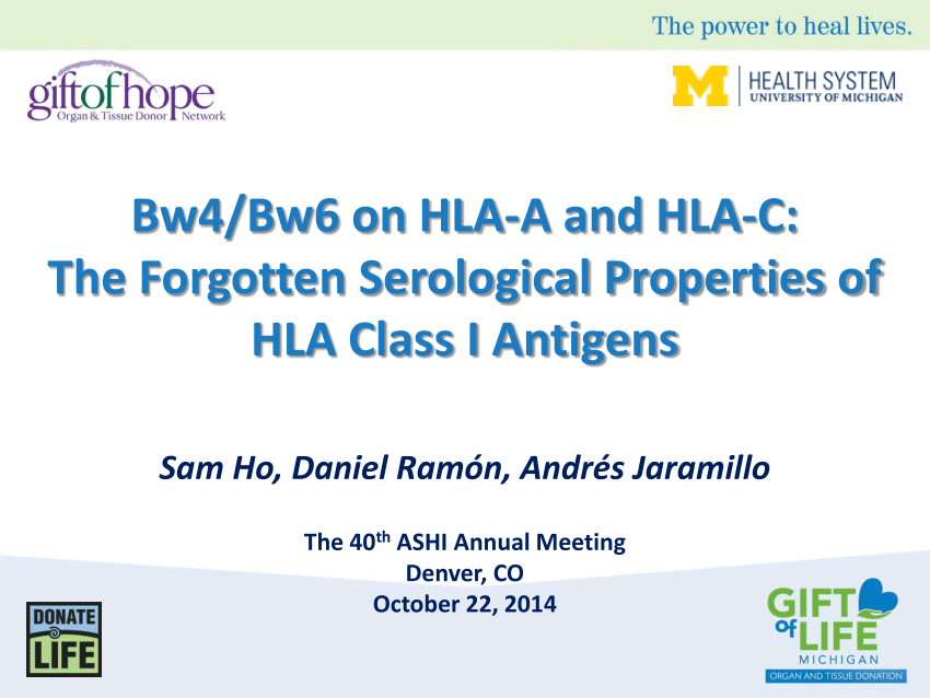 kaping Prelude Schandelijk PDF) Bw4/Bw6 ON HLA-A AND HLA-C: THE FORGOTTEN SEROLOGICAL PROPERTIES OF  HLA CLASS I ANTIGENS