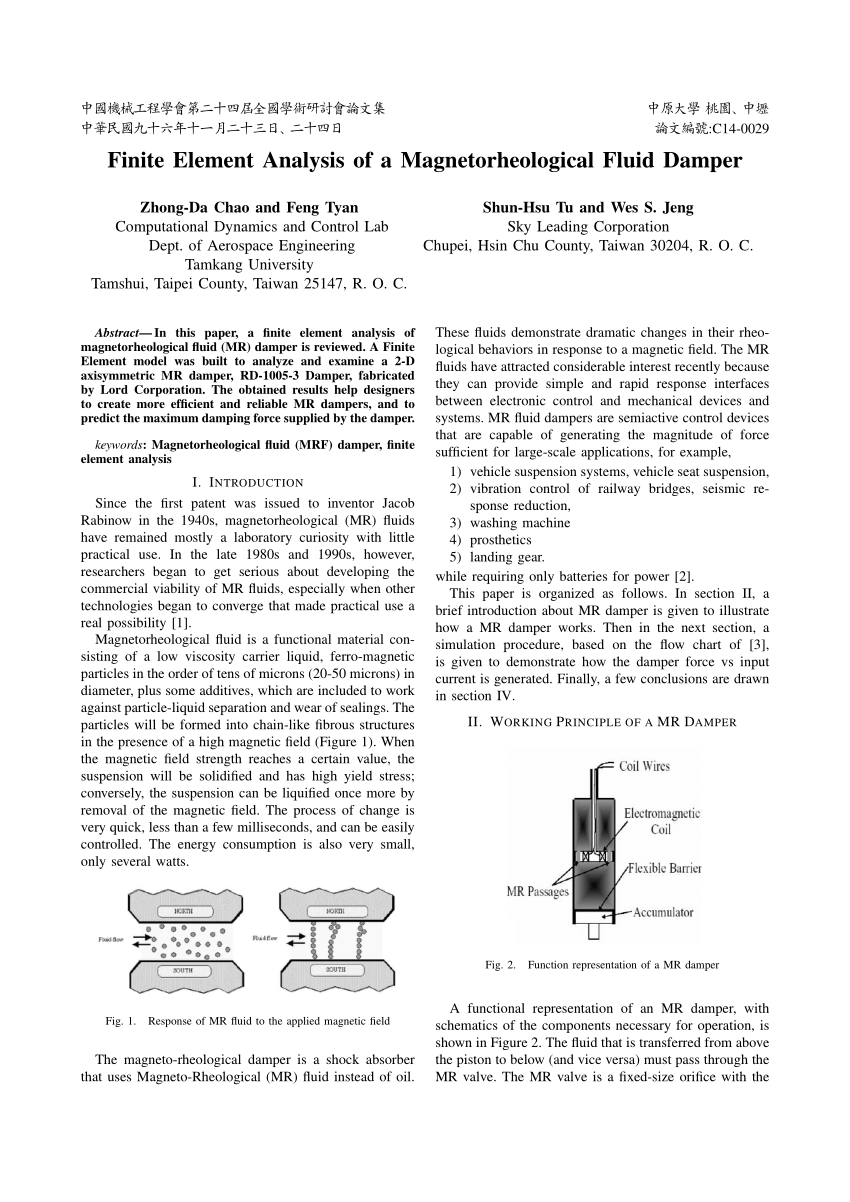 (PDF) Finite Element Analysis of a Fluid Damper