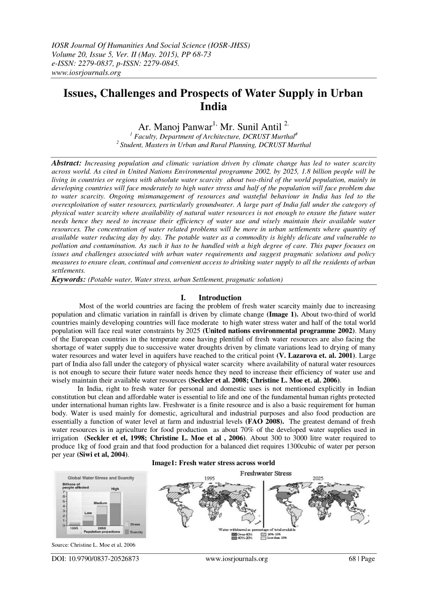research paper on water supply scheme