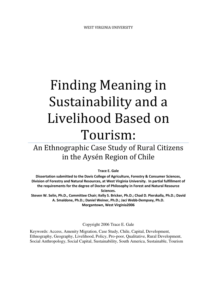 case study on tourism sustainability